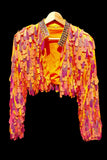 Orange Firestarter Festival Sequin Bolero Jacket