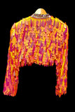 Orange Firestarter Festival Sequin Bolero Jacket