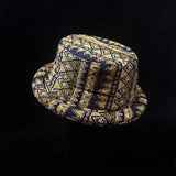 Gold Blue Hill Tribe Festival Roll Hat | SHRINE HATS - SHRINE