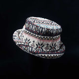 White Black Hill Tribe Festival Roll Hat | SHRINE HATS - SHRINE