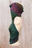 Women's Tie Dye Hoodie Sleeveless Top Green Multicoloured - SHRINE