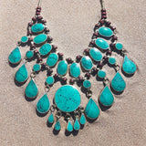 Gypsy Kuchi Turquoise Colour Necklace | SHRINE JEWELLERY - SHRINE