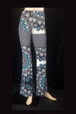 Women's Boho Multicoloured Peacock Print Flared Trousers | SHRINE CLOTHING - SHRINE