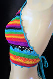 Sexy Festival Summer Rainbow Crochet Top Shrine Clothing