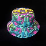 Geometric Multicoloured Festival Bucket Hat | SHRINE HATS - SHRINE