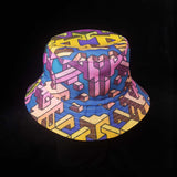 Geometric Multicoloured Festival Bucket Hat | SHRINE HATS - SHRINE