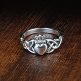 Silver Celtic Claddagh Ring