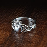 Silver Celtic Claddagh Ring