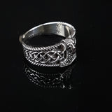 Thor's Hammer Viking Wolf 925 Men's Silver Ring | SHRINE JEWELLERY - SHRINE